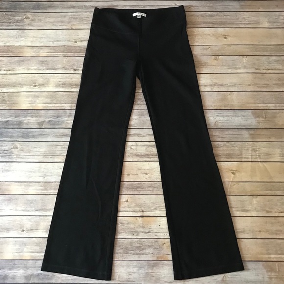 black pull on bootcut pants